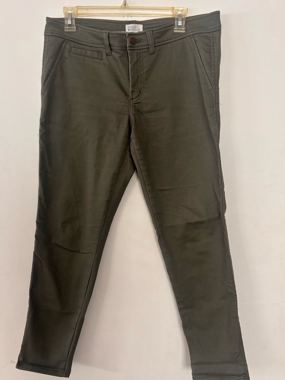 Market & Spruce Olive Green Chino Pants